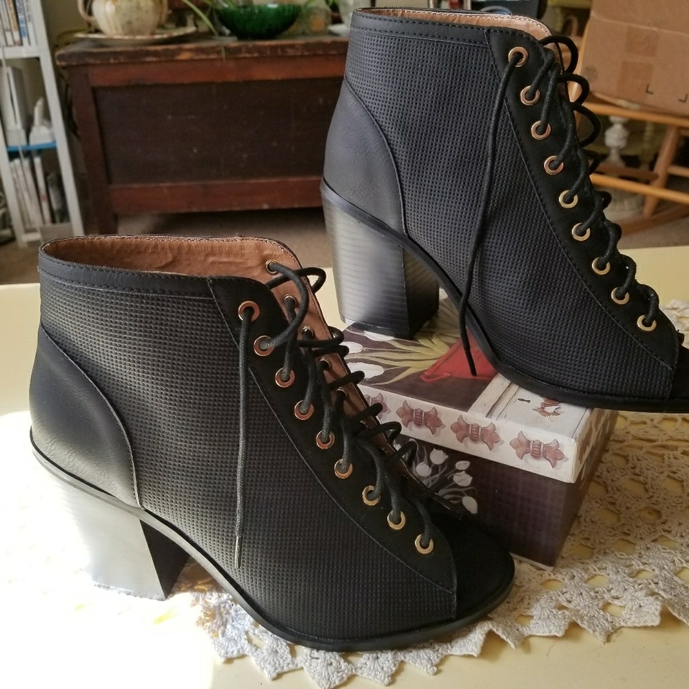 SOLD Peep Toe Booties
